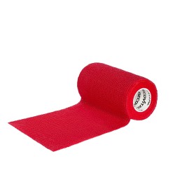 RECOVITAL Bandaż kohezyjny czerwony 10 cm x 4,5 m Opakowanie zbiorcze - 12 sztuk