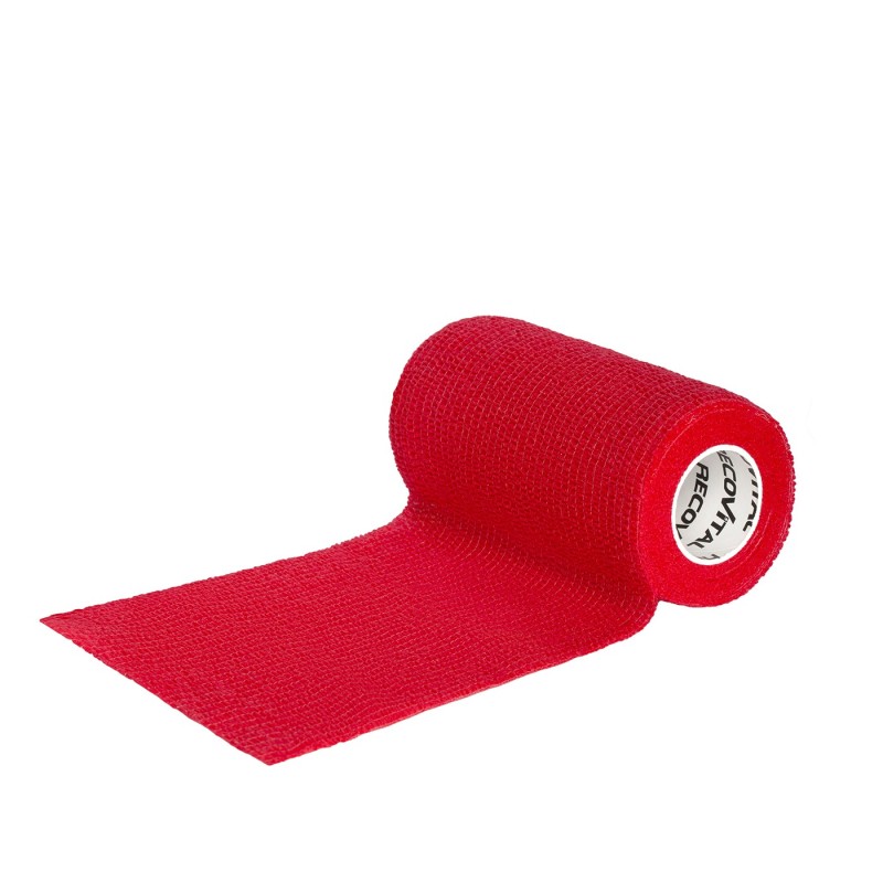 RECOVITAL Bandaż kohezyjny czerwony 10 cm x 4,5 m 1 sztuka