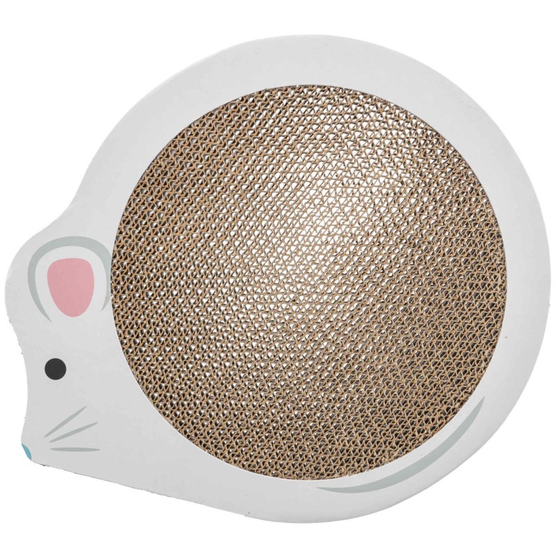 TRIXIE Drapak Kartonowy Junior w kształcie myszy 35 x 2.5 x 29.5 cm - biały