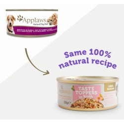 APPLAWS Dog  Taste Toppers in Broth Pierś z Kurczaka z Szynką i Dynią, Marchewką i Groszkiem 156g