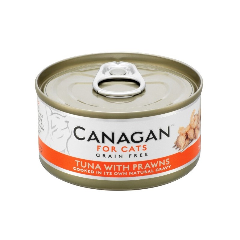 CANAGAN Cat Can - Tuna with Prawns - tuńczyk z krewtkami 75g (puszka)