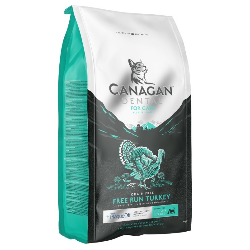 CANAGAN Cat Dental Free RunTurkey 1,5kg