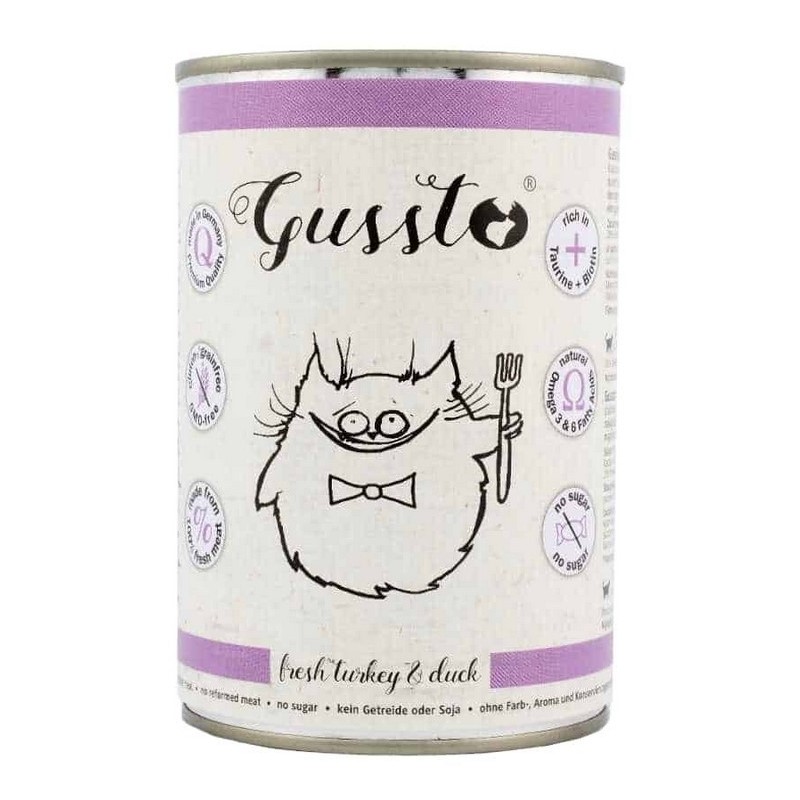 GUSSTO Cat - Fresh Turkey and Duck (puszka) 200g