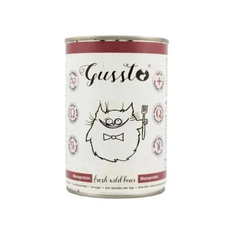 GUSSTO Cat - Fresh Wild Boar (puszka) 400g