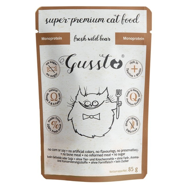 GUSSTO Cat - Fresh Wild Boar 85g (saszetka)