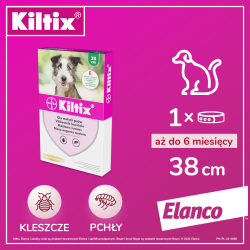 BAYER Obroża Kiltix dla psów 38 cm