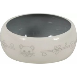 ZOLUX Miska ceramiczna dla gryzonia zapobiegająca wydostawaniu się karmy lub wody - beżowy/szary 300 ml