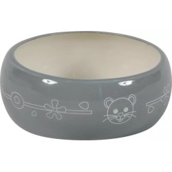 ZOLUX Miska ceramiczna dla gryzonia zapobiegająca wydostawniu się karmy lub wody - szary/beżowy 200 ml