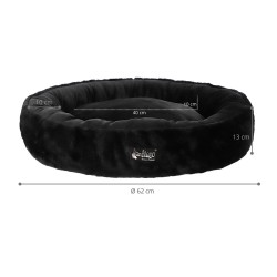DINGO HugMe Okrągłe Legowisko 62 cm - czarne