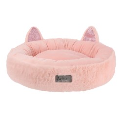 DINGO HugMe Legowisko z uszami 50 cm - różowe