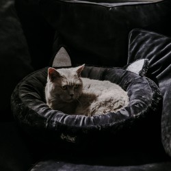 DINGO HugMe Legowisko z uszami 50 cm - czarne