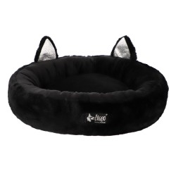 DINGO HugMe Legowisko z uszami 50 cm - czarne
