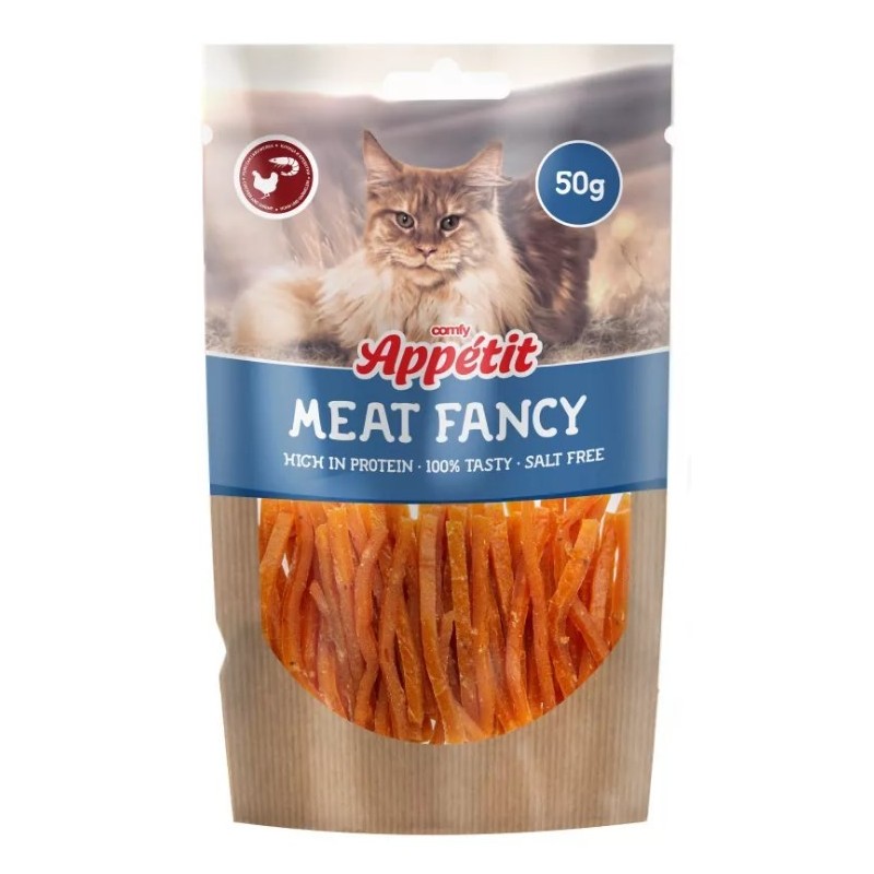 COMFY APPETIT Meat Fancy dla kota - paski z kurczaka i krewetek 50g