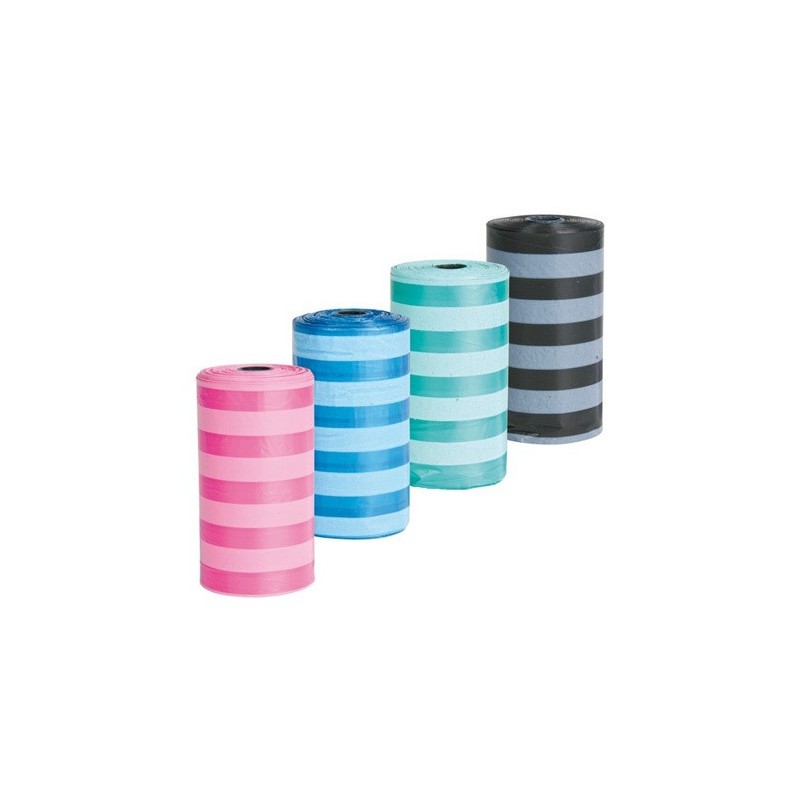 TRIXIE Worki na psie nieczystości w paski M / 4 rolki po 20szt.