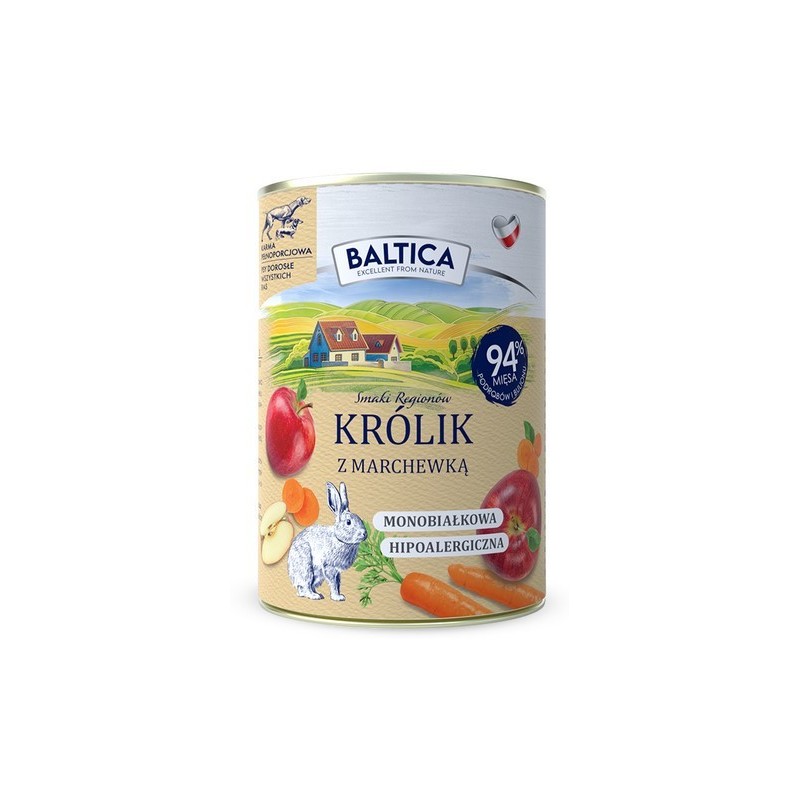 BALTICA SMAKI REGIONÓW Królik z marchewką 400g
