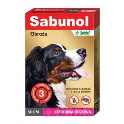 SABUNOL Obroża ozdobna dla psa 50cm różowa