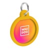 WAUDOG Smart ID metalowa zawieszka z QR-paszportem, wzór pomarańczowy gradient okrągły 25mm