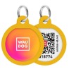WAUDOG Smart ID metalowa zawieszka z QR-paszportem, wzór pomarańczowy gradient okrągły 30mm