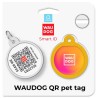 WAUDOG Smart ID metalowa zawieszka z QR-paszportem, wzór pomarańczowy gradient okrągły 30mm