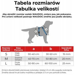 WAUDOG Nylon szelki anatomiczne w kształcie litery H z QR-paszportem  wzór NASA21 M