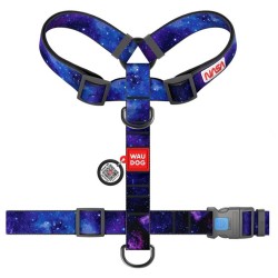WAUDOG Nylon szelki anatomiczne w kształcie litery H z QR-paszportem  wzór NASA21 L
