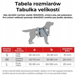WAUDOG Nylon Recycled szelki anatomiczne w kształcie litery H z QR-paszportem gradient niebieski L