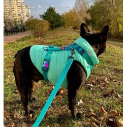 WAUDOG Nylon Recycled szelki anatomiczne w kształcie litery H z QR-paszportem gradient niebieski S