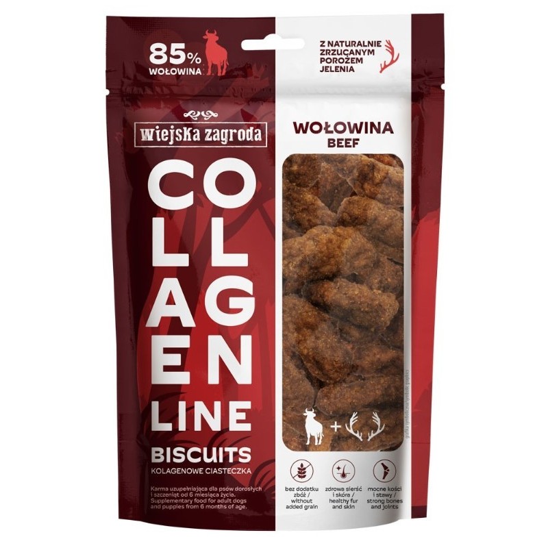 WIEJSKA ZAGRODA PIES Kolagenowe ciasteczka Wołowina 90g