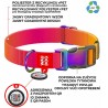 WAUDOG Nylon obroża Recycled nylonowa z QR-paszportem gradient pomarańczowy M
