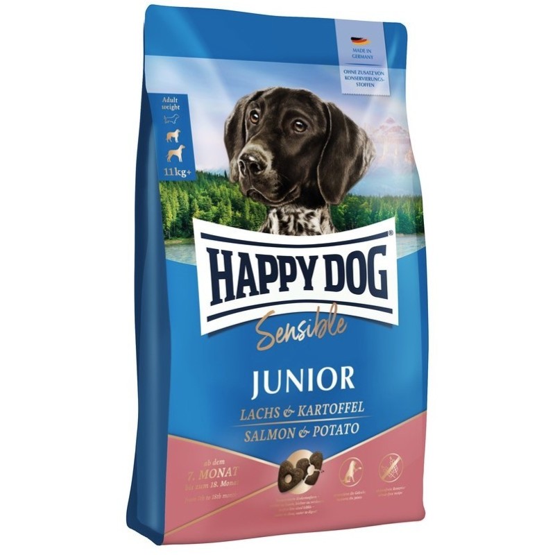 HAPPY DOG Sensible Junior Chicken, Salmon & Potato 10 kg