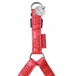 ZOLUX Szelki regulowane Mac Leather - Czerwone 15mm