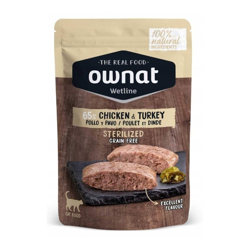 OWNAT WetFood Cat - Kurczak i Indyk w Rosole 85g