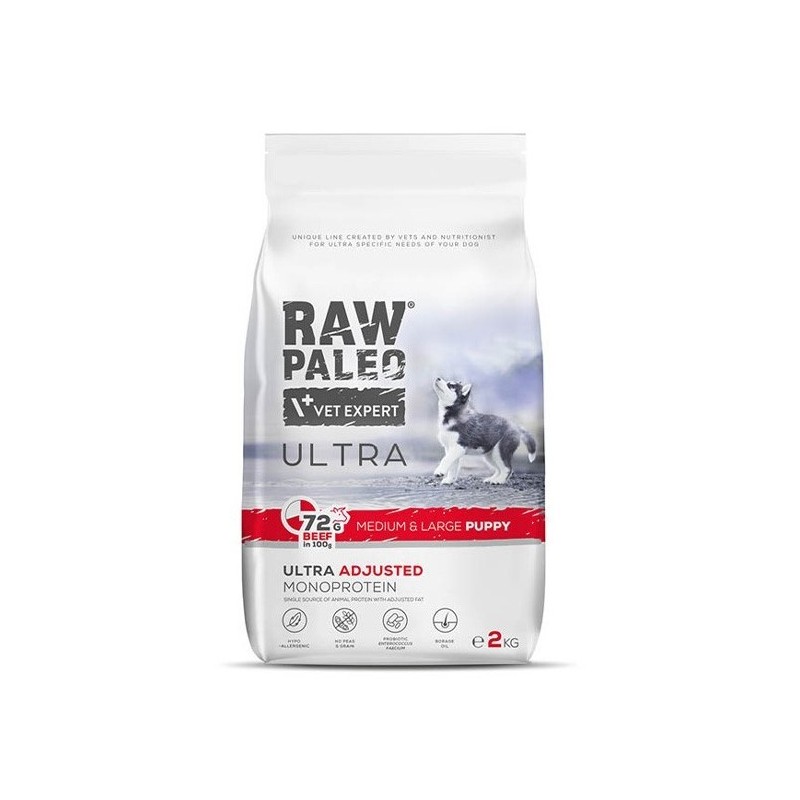 RAW PALEO Ultra Beef Medium and Large Puppy 2 kg