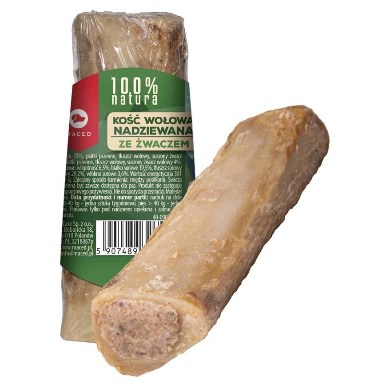MACED 100% Natura Kość nadziewana ze żwaczem 1szt.