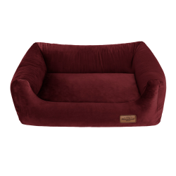 RECOBED Kanapa Welurove bordo rozmiar M: 80 x 65 x 21 cm