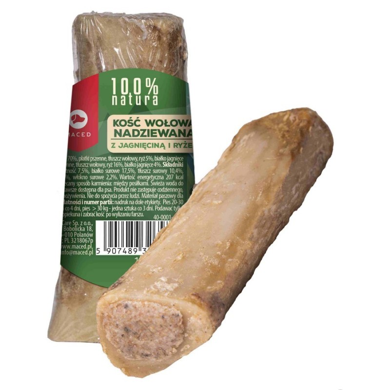 MACED 100% Natura Kość nadziewana z jagnięciną i ryżem 1szt.