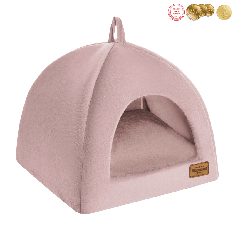 RECOBED Budka Welurove lila róż M 50 x 50 x 40 cm