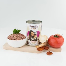 FAMILY FIRST Puszka dla psa Bogata w indyka z pietruszką 400g