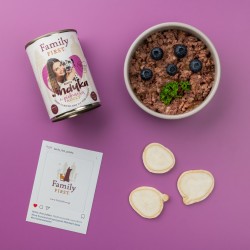 FAMILY FIRST Puszka dla psa Bogata w indyka z pietruszką 400g