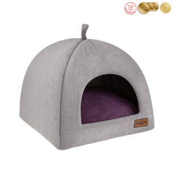 RECOBED Budka Siberian szary/fiolet S 40 x 40 x 30 cm