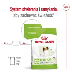 ROYAL CANIN X-Small Adult 8+ karma sucha dla psów dojrzałych powyżej 8 roku życia ras miniaturowych do 4 kg 1,5 kg