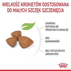 ROYAL CANIN X-Small Puppy karma sucha dla szczeniąt ras miniaturowych od 2 do 10 miesiąca życia o masie ciała do 4 kg 500g