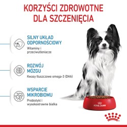 ROYAL CANIN X-Small Puppy karma sucha dla szczeniąt ras miniaturowych od 2 do 10 miesiąca życia o masie ciała do 4 kg 1,5 kg