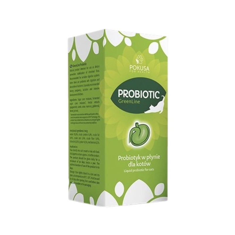 POKUSA GreenLine Probiotic probiotyk w płynie dla kotów 100 ml