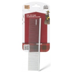 BARRY KING Grzebień stalowy - szary 4,2 x 19 cm