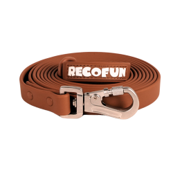 RecoFun Smycz treningowa z PVC brązowa 5m