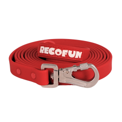 RecoFun Smycz treningowa z PVC czerwona 3m