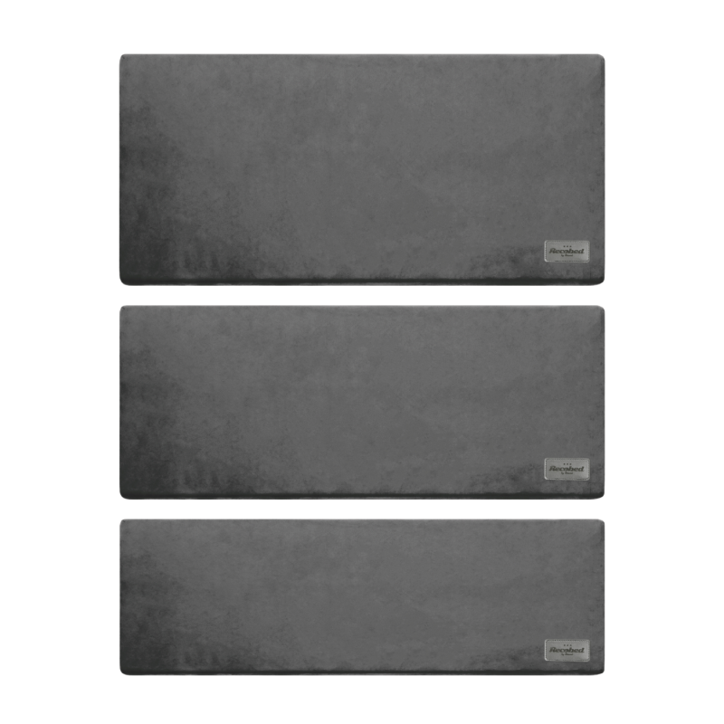 RECOBED Recobed Mata na parapet Welurowa szary rozmiar L: 30 cm x 60 cm x 2 cm