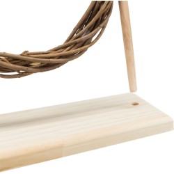 TRIXIE Zestaw zręcznościowy dla królika/gryzoni drewno 28 x 26 x 12 cm płotek i obręcz