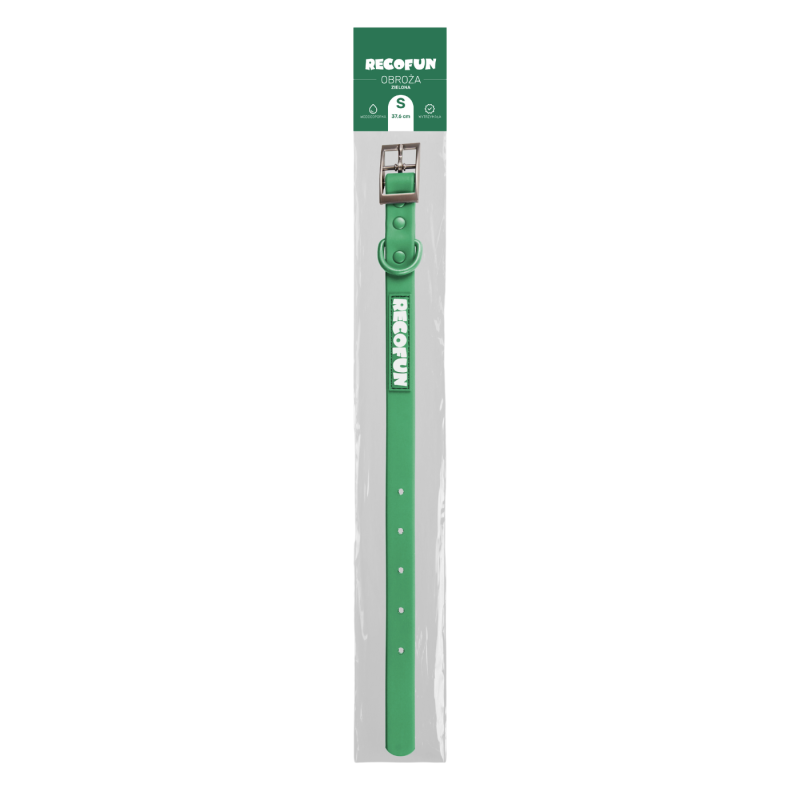RECOFUN RecoFun Obroża z PVC zielona L: 54cm